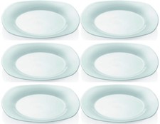 6x Teller viereckig, flach