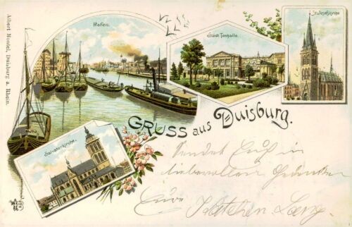 Ansichtskarte duisburg 1901 - ansichtskarte,
