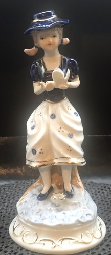 Porzelan figur dame beim - porzelan, figur,