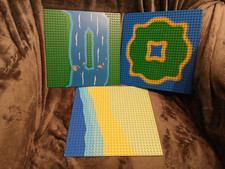 Lego 3 Stück Bauplatten Konvolut Fluss , Insel und Strand Platten 32 x 32