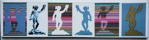 Collage papier mythologie - collage,