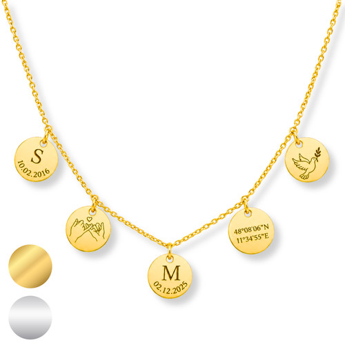 Personalisierte halskette mit - personalisierte,