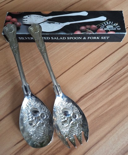 Salatbesteck versilbert - salatbesteck,