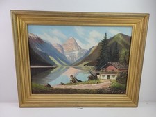 Gemälde 65x85cm Alpen See