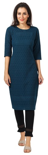 Chikankari bestickt kurti - chikankari,