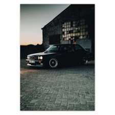 Poster WandTattoo Sticker Aufkleber Schwarzer klassischer BMW Nr. H8632_PLNS