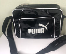 PUMA Spot Handtasche Lack Schwarz neuwertig 40x28x10 cm