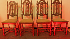4 Esszimmerstühle Jagdstühle   Küchenstühle Gründer  Antik ca. 1900 Jh.