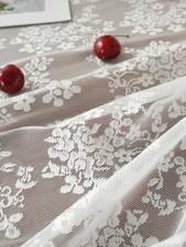 Weiße Spitzen Tischdecke rond