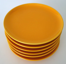 (1von6) 1x Untertasse Teller Brotteller d 17 cm Melitta Heidelberg gelb