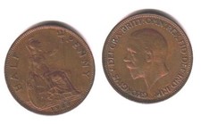 Half Penny Kupfer Münze