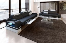 Leder Couchgarnitur
