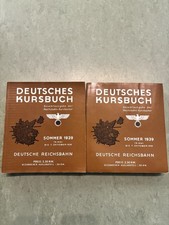 Deutsches Kursbuch Sommer 19391 Und 1939/2 (Nachdruck von 1993)