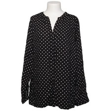 Bluse schwarz mit weißen