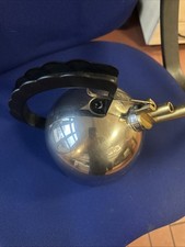 Alessi Wasserkessel Teekessel Officina 9091 Richard Sapper edelstahl/Kupferboden