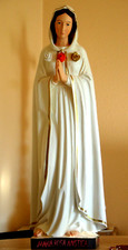 Maria Rosa Mystica Marienstatue Muttergottes Mary wood 40 Zoll, Holz 100 cm