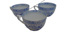 3 Seltmann Weiden Teetasse China Blau Porzellan Tassen