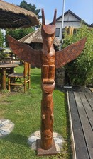 Totem Pole Wood Totempfahl Marterpfahl Holz 150 cm Deko Original Little Big Horn
