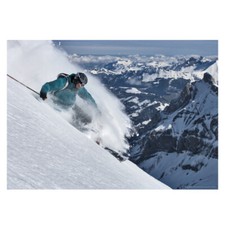 Skifahrerszene Sport Pulver