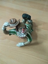 Gilde Clown liegend grün braun Oldie Kantenhocker Erbstück top Zustand 