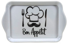 Mini Tablett Bon Appetit Koch 14 x 21 cm Deko Trend GTT J028