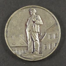 DDR Medaille Lenin-Denkmal Eisleben, 40 mm, 33 g, silberfarben, selten