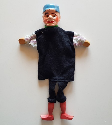 Alte handpuppe mit holzkopf - alte,