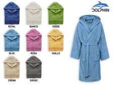 Frottee Bademantel 340gr Baumwolle Herren/Damen mit Kapuze S-M-L-XL-XXL Mod.ACTIVE