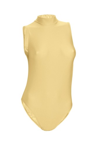 Damen glanz body ohne ärmel - glanz,
