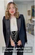 ZARA SCHWARZER BLAZER CAPE SMOKING SMOKING JACKE ASO TRINNY PROMI GR XS BLOGGER