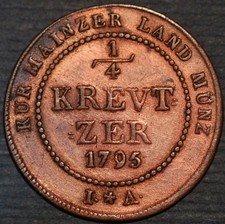 Deutsche Staaten MAINZ 1/4
