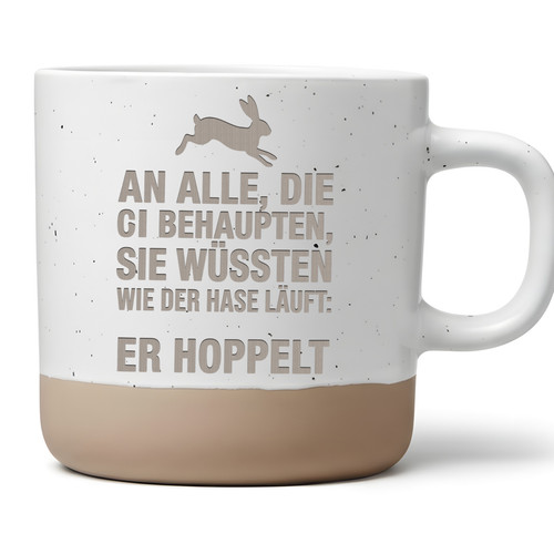 Wie der hase läuft tasse - der,