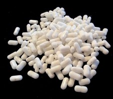 150 ALTE BÖHMISCHE GLASPERLEN STÄBCHEN AUS NEU GABLONZ 8 MM WEISS (59/3)