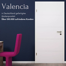 Zimmertür Innentür Holztür Komplettset in Weißlack mit Zarge und Türgriff