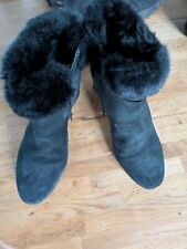 Geox Damen Stiefelette knöchelhoch Kurzstiefel Gr 40 Schwarz Elegant Keilabsatz