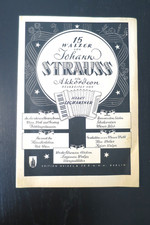 15 WALZER VON JOHANN STRAUSS (HEFT II MIT 3  WALZERN VON 5) - Noten f. Akkordeon