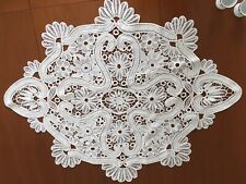 TOP Makramee Handarbeit, Siebenbürgen, Spitzen Tischdecke gehäkelt 90 cm  antik