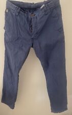 G-Star Chino Correct Line blau ohne Reißverschluss mit Knöpfen In W34 L32 !!!!!