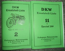 Ersatzteilliste DKW Krafträder E200 u. 206 (2) & Spezial 200 (11)