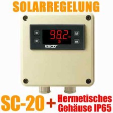 Solar Warmwasser SOLARREGELUNG GEHÄUSE TemperaturDifferenzregle​r mit 2 sensoren