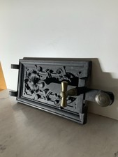   Antike Ofentür Jugendstil Kachelofen Küchenofen Feuertür Aschetür  