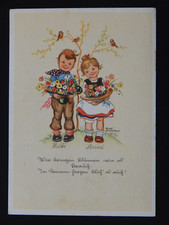 Liesel Lauterborn Karte Kinder Vögel AK94