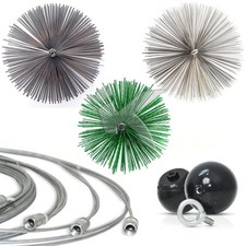 Schornsteinbesen Kaminbesen Rußbesen Schornsteinfegerbesen Set Profiset