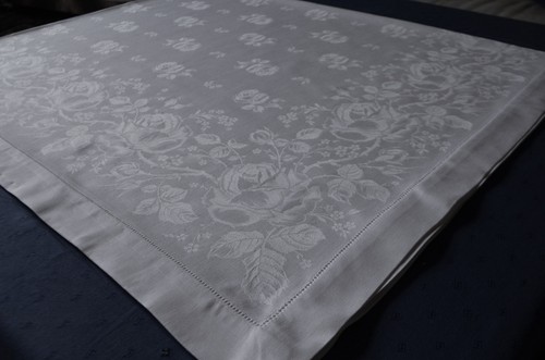 Antikes tafeltuch leinendamast - antikes,