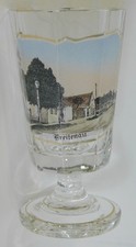 Altes Andenken Glas Becherglas Breitenau (Guxhagen Hessen ?) 14cm