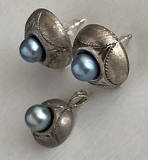 Sterling Silber blaue Perlen