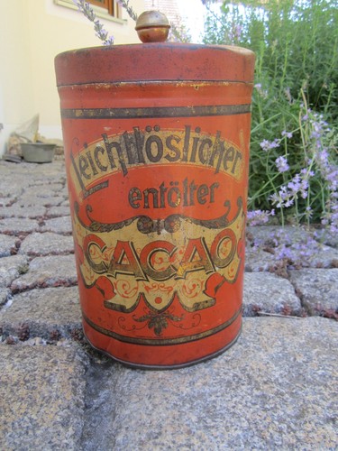 Antike große cacao blech - antike, dose