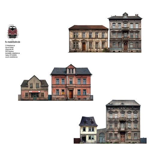 Modellbahnhintergrund 3er set - modellbahnhintergrund,