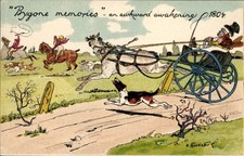 Künstler Litho Anders, O., Kutsche, Pferde, Bellender Hund - 11454599