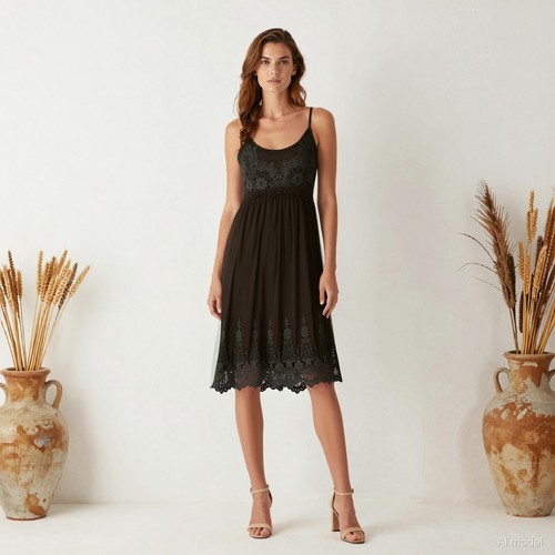 Abend boho midi kleid - boho,